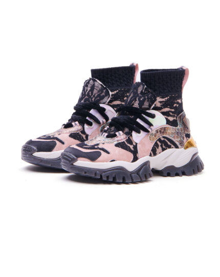 Sneaker Multipatch Lazy Black Pink Joia Paris