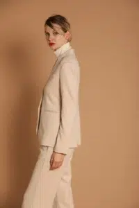 Helena blazer donna in jersey grigio melange - immagine 3