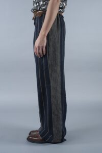 PHISIQUE DU ROLE ANVERSA Pantalone in lana lino barre' - immagine 2