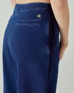Jeans Shaft flaire smocking denim stretch - immagine 2