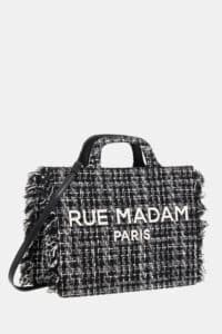 AVENUE TOTE TWEED BLACK RUE MADAM - immagine 2