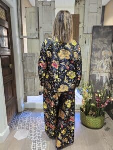 PANTALONE A PALAZZO IN BROCCATO RICAMATO TADASHI - immagine 4